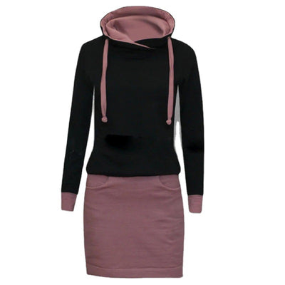 Suéter Chaqueta con Capucha y Cordones - Diseño Bicolor para Otoño e Invierno - Image 3