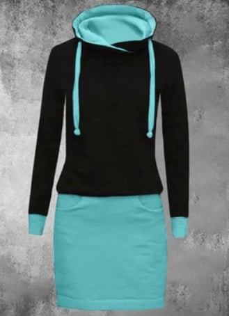 Suéter Chaqueta con Capucha y Cordones - Diseño Bicolor para Otoño e Invierno - Image 4