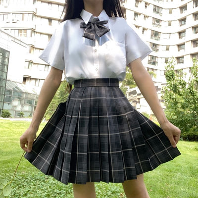 Falda Plisada Uniforme Japonés Cintura Alta con Moño - Image 19