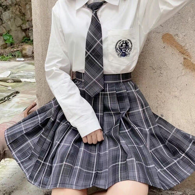 Falda Plisada Uniforme Japonés Cintura Alta con Moño - Image 17
