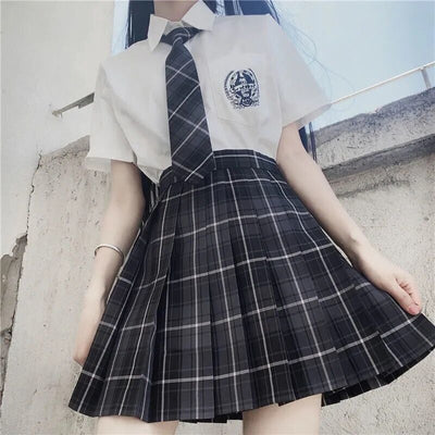 Falda Plisada Uniforme Japonés Cintura Alta con Moño - Image 6