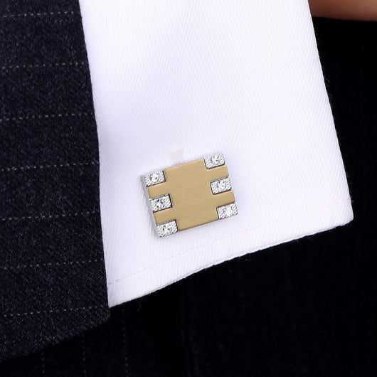 Botones de Puño Diamante en Plata para Hombre - Image 9