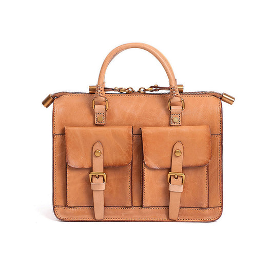 Bolso Mensajero de Cuero Genuino Estilo Retro - Image 3