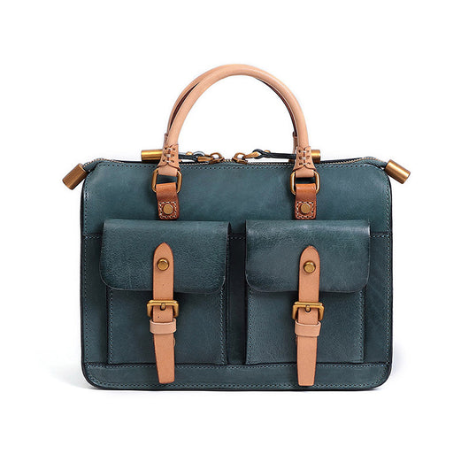 Bolso Mensajero de Cuero Genuino Estilo Retro - Image 6