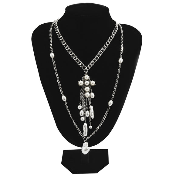 Collar Barroco con Perlas Sintéticas y Borla de Personalidad