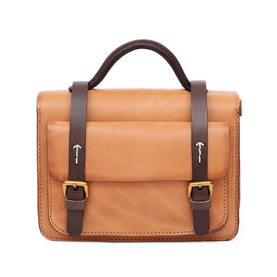 Bolso Crossbody de Cuero Curtido al Vegetal - Bolsa Multifuncional Retro - Image 13