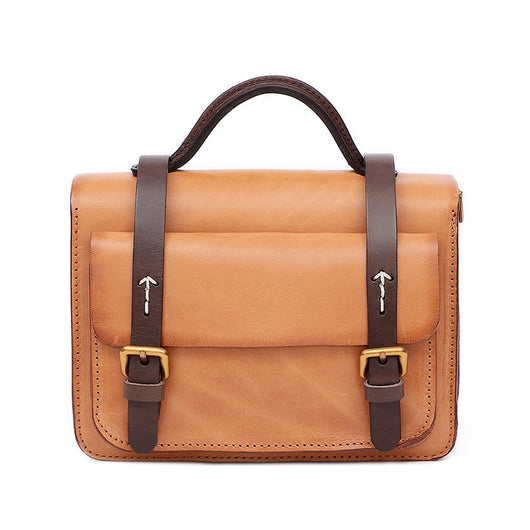 Bolso Crossbody de Cuero Curtido al Vegetal - Bolsa Multifuncional Retro - Image 13