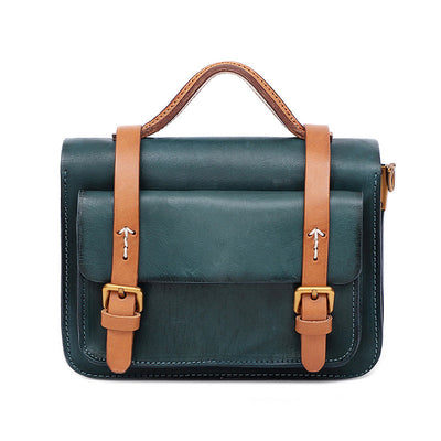Bolso Crossbody de Cuero Curtido al Vegetal - Bolsa Multifuncional Retro - Image 5
