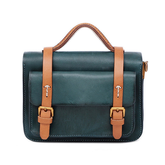 Bolso Crossbody de Cuero Curtido al Vegetal - Bolsa Multifuncional Retro - Image 5