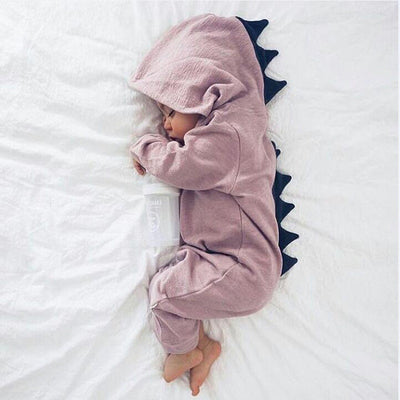 Pijama Enterizo de Dinosaurio con Capucha para Bebé - Image 2