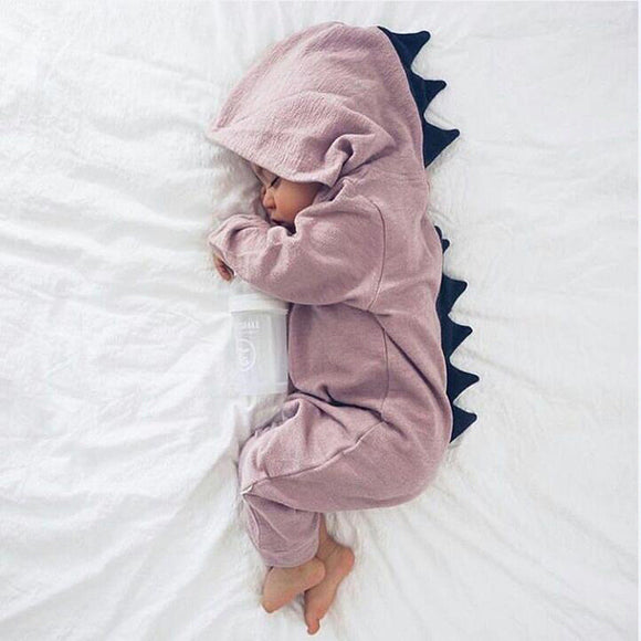 Pijama Enterizo de Dinosaurio con Capucha para Bebé