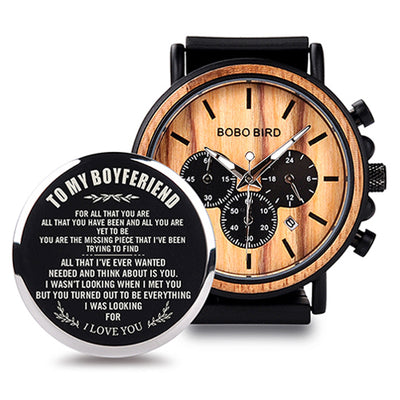 Reloj de Madera BOBO BIRD Cronógrafo Militar Lujo para Hombre - Image 49
