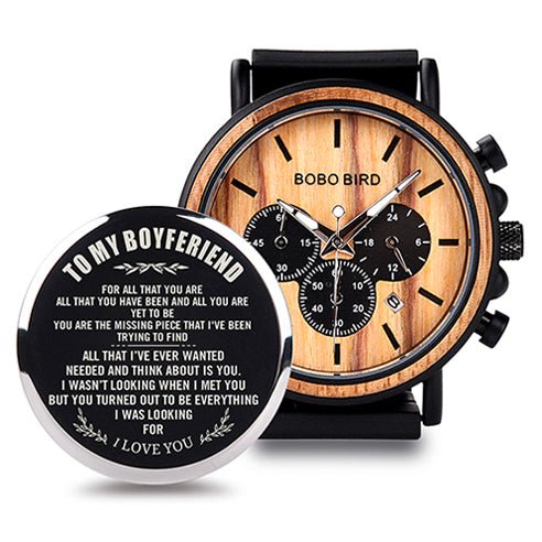 Reloj de Madera BOBO BIRD Cronógrafo Militar Lujo para Hombre - Image 49