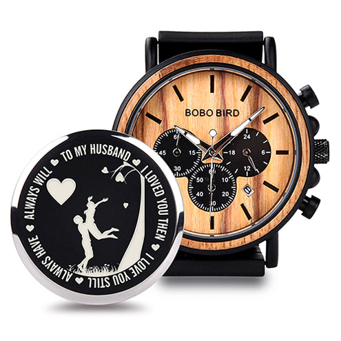 Reloj de Madera BOBO BIRD Cronógrafo Militar Lujo para Hombre - Image 12