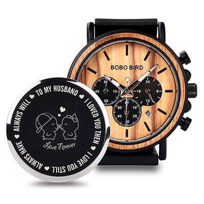 Reloj de Madera BOBO BIRD Cronógrafo Militar Lujo para Hombre - Image 14