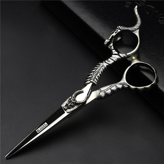 Tijeras Profesionales de Peluquería Retro 6 Pulgadas con Dientes Desfloradores
