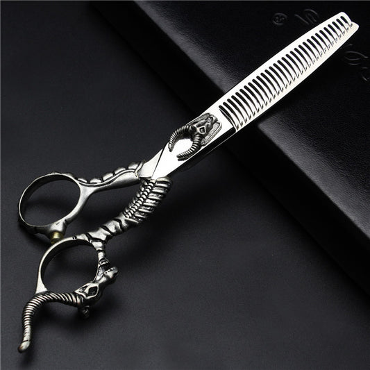 Tijeras Profesionales de Peluquería Retro 6 Pulgadas con Dientes Desfloradores - Image 2