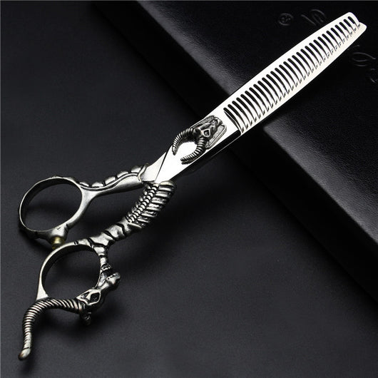 Tijeras Profesionales de Peluquería Retro 6 Pulgadas con Dientes Desfloradores - Image 2