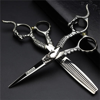 Tijeras Profesionales de Peluquería Retro 6 Pulgadas con Dientes Desfloradores - Image 4