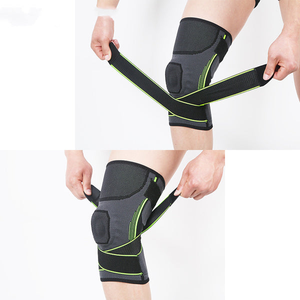 Rodillera Deportiva con Soporte de Resorte de Silicona Antideslizante