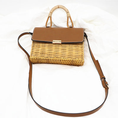 Bolsa Tejida Diagonal para Mujer - Diseño Literario y Fresco - Image 5