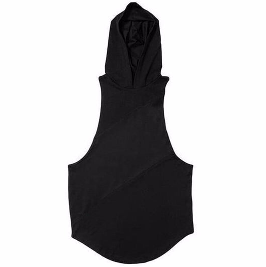 Chaleco Deportivo Hombre Algodón Puro con Capucha - Corte Holgado Musculación - Image 11