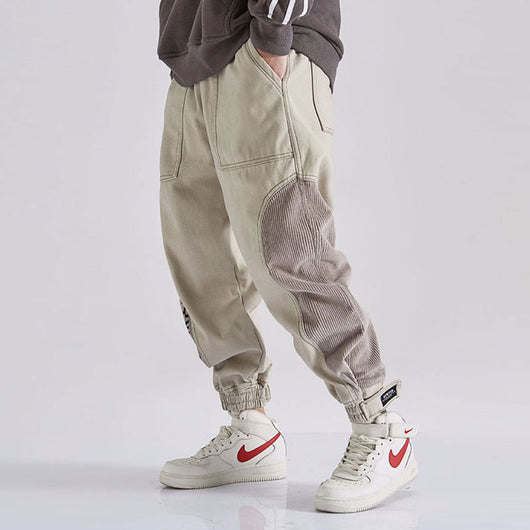 Jeans Hombre Japoneses Corte Relajado con Diseño Mixto - Image 12