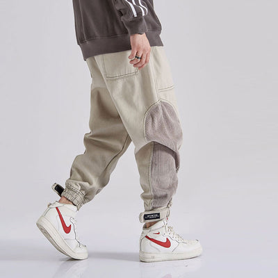 Jeans Hombre Japoneses Corte Relajado con Diseño Mixto - Image 8