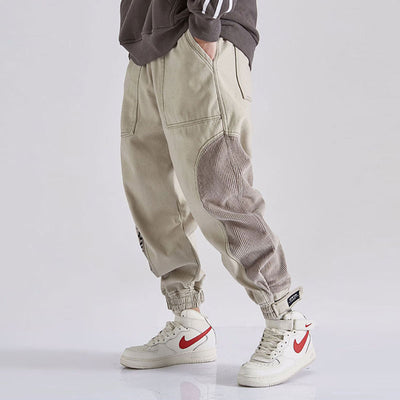 Jeans Hombre Japoneses Corte Relajado con Diseño Mixto - Image 3