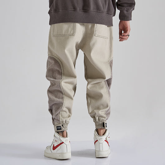 Jeans Hombre Japoneses Corte Relajado con Diseño Mixto - Image 7