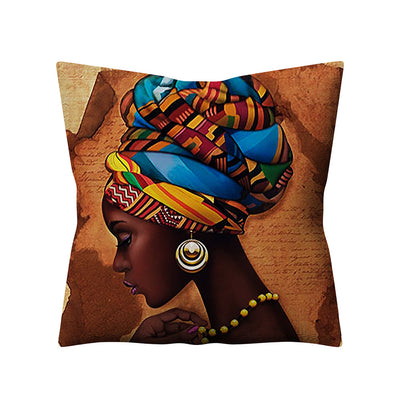 Funda de Almohada Lino Étnico Retro Mujeres Africanas - Image 8