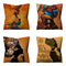 Funda de Almohada Lino Étnico Retro Mujeres Africanas