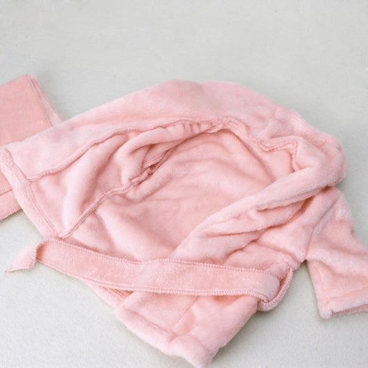 Bata de Baño para Bebé Algodón Suave Color Sólido - Image 9