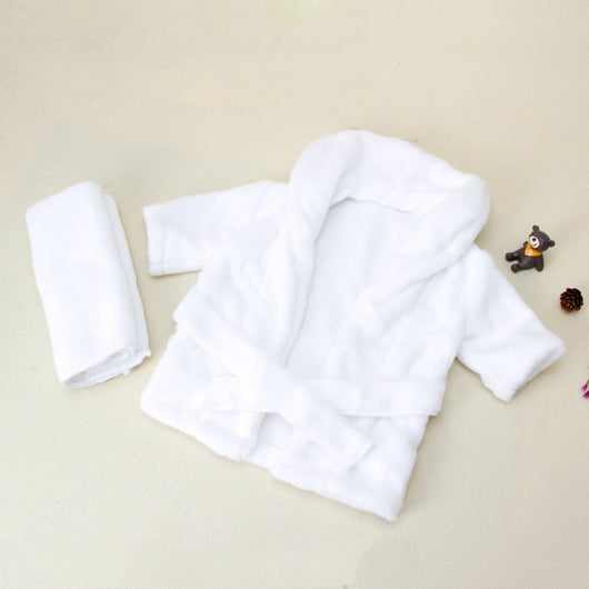 Bata de Baño para Bebé Algodón Suave Color Sólido - Image 10