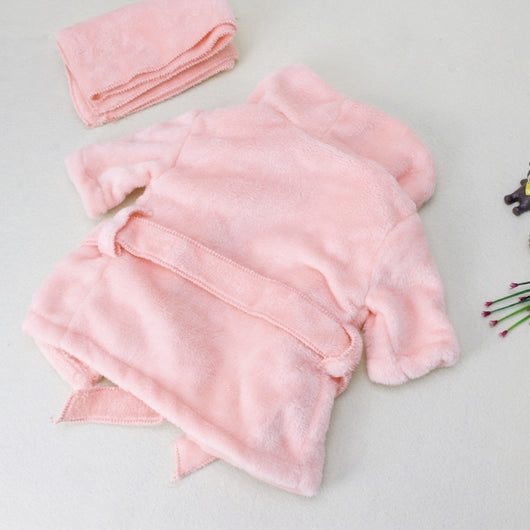 Bata de Baño para Bebé Algodón Suave Color Sólido - Image 12