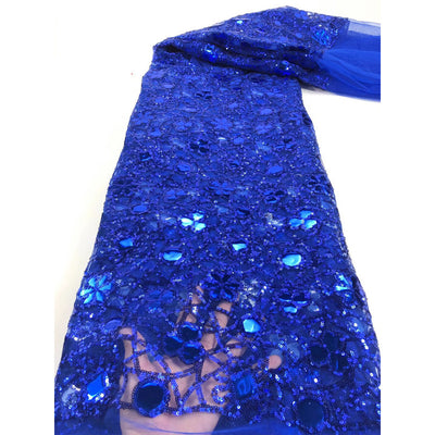 Tela de Encaje Mesh con Lentejuelas y Bordado Floral para Mujer - Image 15
