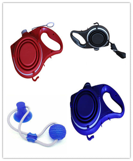 Kit Completo de Accesorios para Mascotas con Botella de Agua, Comedero y Cuerda de Juego