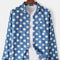 Camisa Casual de Manga Larga con Estampado de Puntos