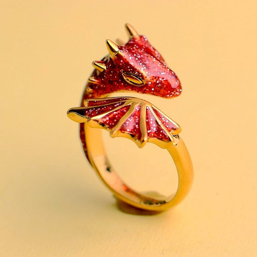Anillo de Esmalte Serpiente Dragón - Dedo Índice Personalidad Atmosférica - Image 12