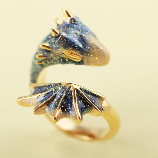 Anillo de Esmalte Serpiente Dragón - Dedo Índice Personalidad Atmosférica - Image 7