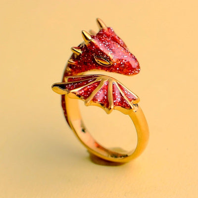 Anillo de Esmalte Serpiente Dragón - Dedo Índice Personalidad Atmosférica - Image 3