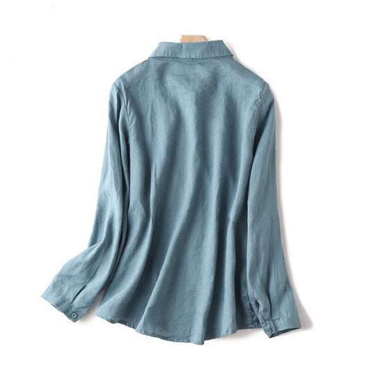 Blusa Suelta con Flores Bordadas Estilo Coreano Talla Grande para Mujer - Image 20