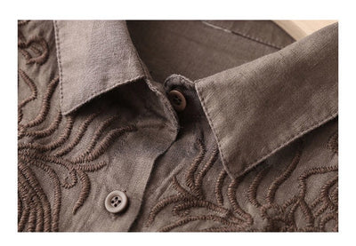 Blusa Suelta con Flores Bordadas Estilo Coreano Talla Grande para Mujer - Image 22