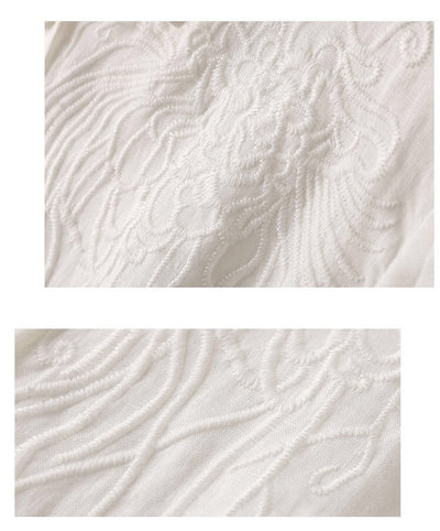 Blusa Suelta con Flores Bordadas Estilo Coreano Talla Grande para Mujer - Image 25