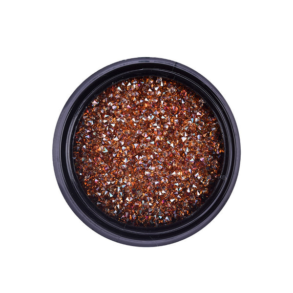 Juego de Uñas Diamond Flash Rojo con Cristal de Zirconio y Arena Mineral