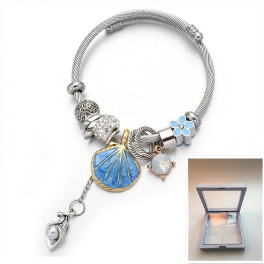 Pulsera de Cristal con Perlas de Concha - Image 8