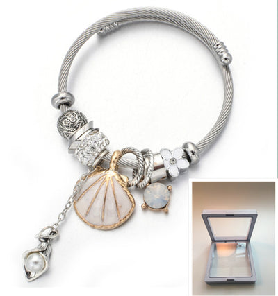 Pulsera de Cristal con Perlas de Concha - Image 5