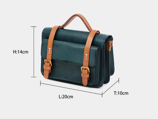 Bolso Crossbody de Cuero Curtido al Vegetal - Bolsa Multifuncional Retro - Image 8