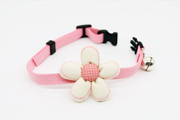 Collar para Gato y Perro Pequeño con Flores Frescas y Campanilla