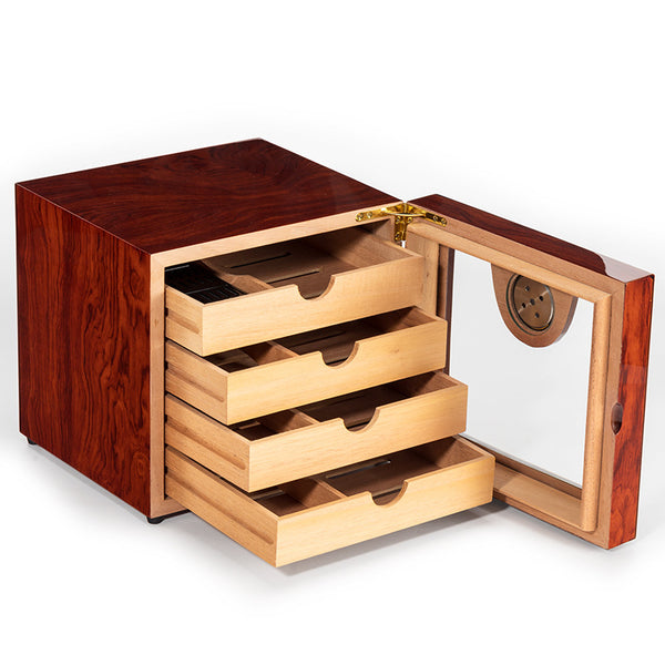 Humidificador de Puros de Cedro Macizo - Capacidad Grande con Control de Temperatura - Image 5